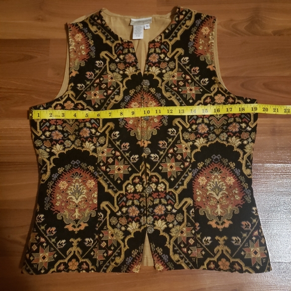 Coldwater multi color tapestry  vest size S - Picture 7 of 8